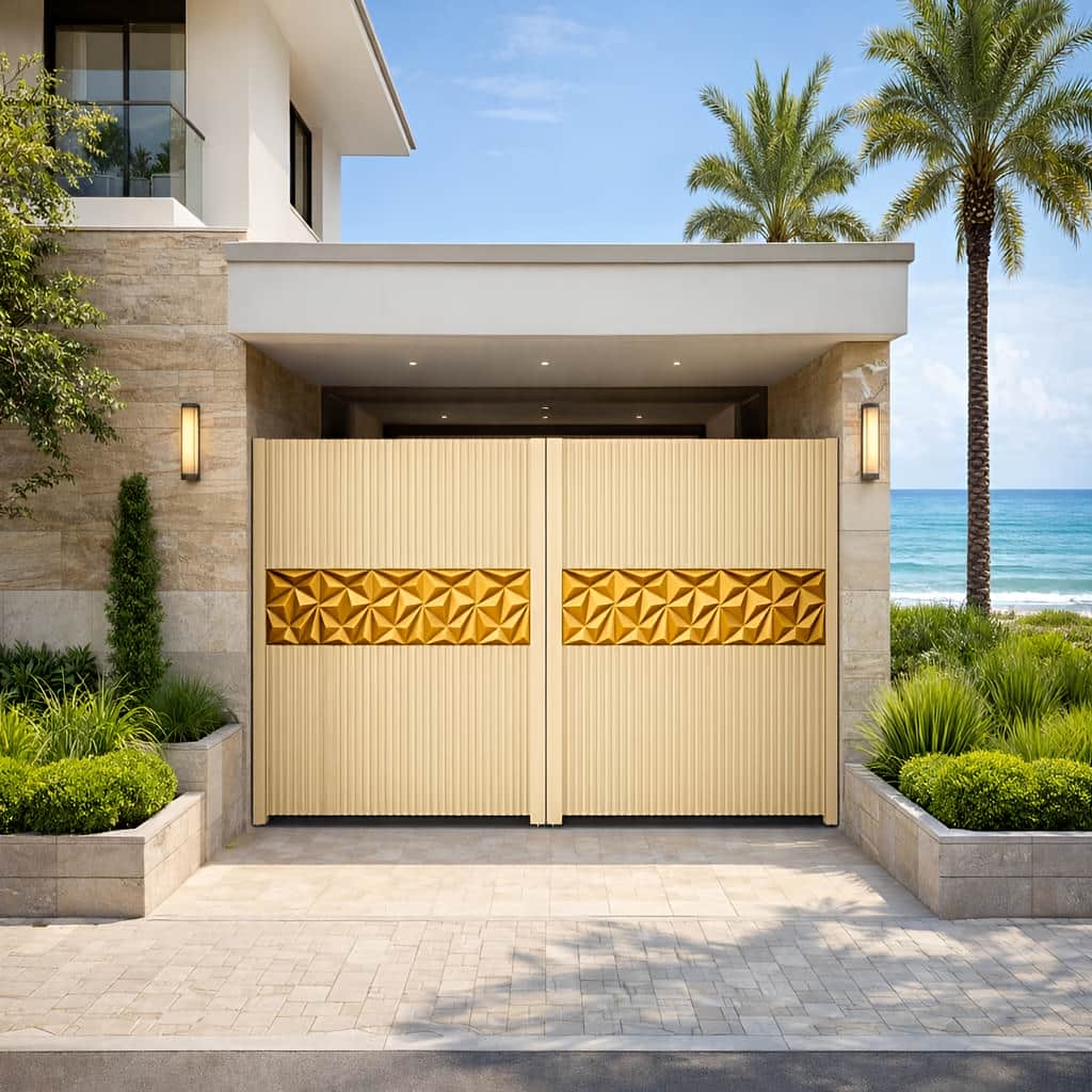 خرید درب حیاط یراق مقاوم در بومهن