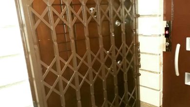 درب حفاظ آکاردئونی در سبزوار