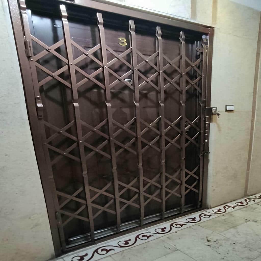 فروش درب حفاظ آکاردئونی ریل استاندارد در کرج