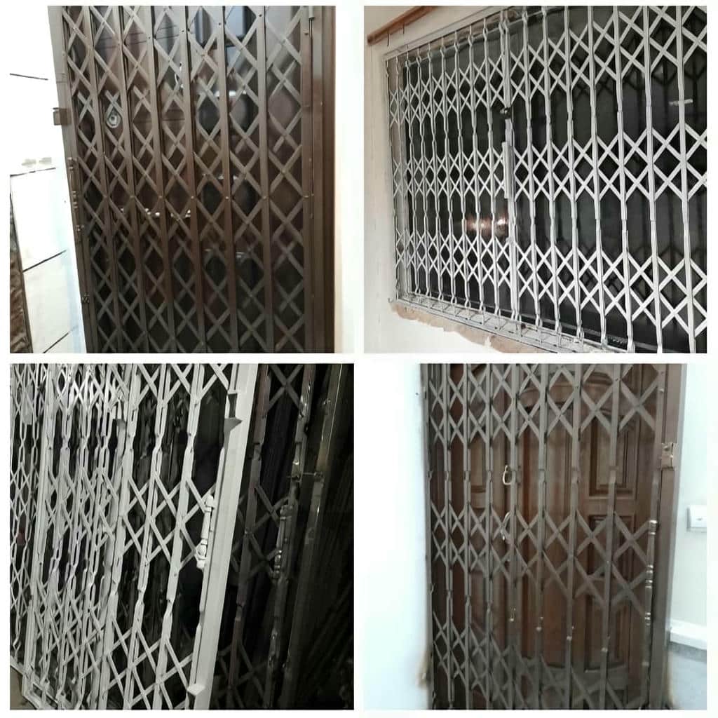 کارخانه درب حفاظ آکاردئونی قفل مقاوم در یزد
