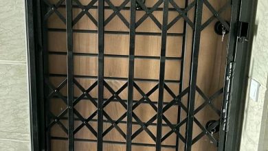 accordion-door-protection-apartment-anq درب حفاظ آکاردئونی در استان خوزستان