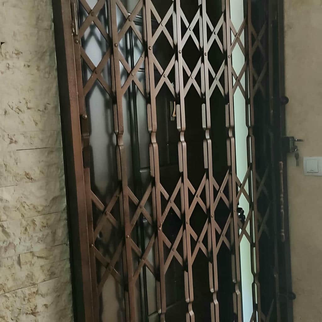 کارخانه درب حفاظ آکاردئونی قفل ضدبرش در آبسرد