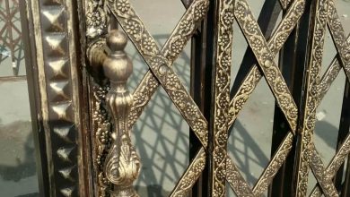 accordion-door-protection-apartment-arb درب حفاظ آکاردئونی در کاشان