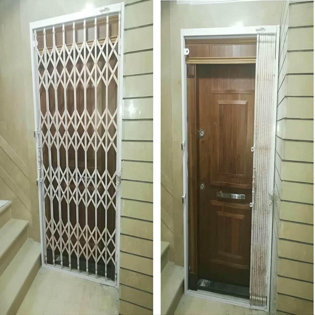 کارخانه درب حفاظ آکاردئونی قفل ضدبرش در ایرانشهر