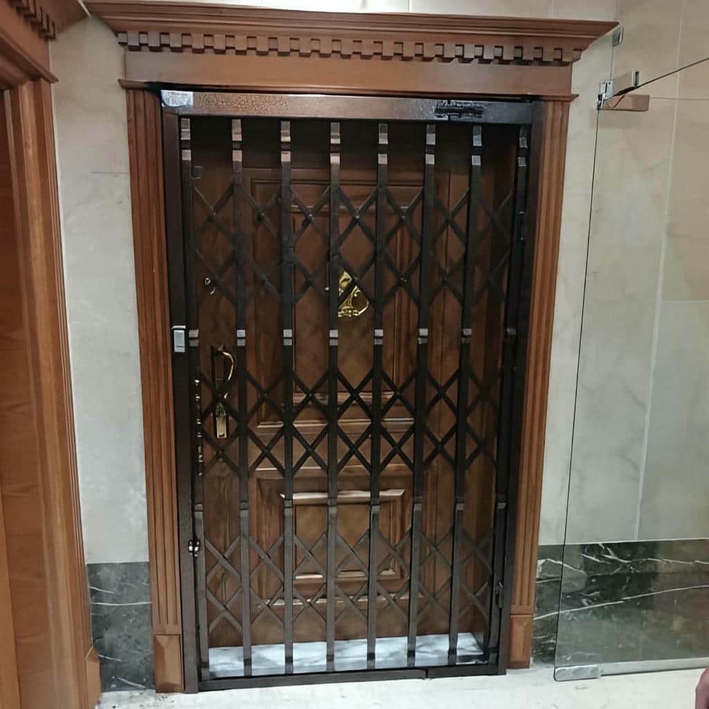 کارخانه درب حفاظ آکاردئونی قفل ضدبرش در یاسوج