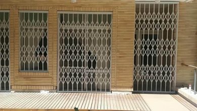 درب حفاظ آکاردئونی در بندرعباس