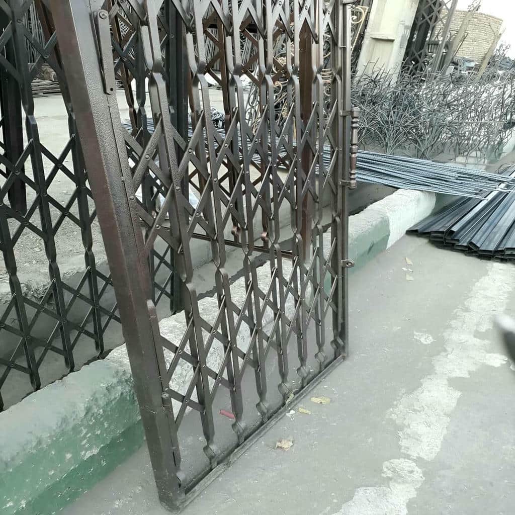 فروش درب حفاظ آکاردئونی ریل استاندارد در سمنان