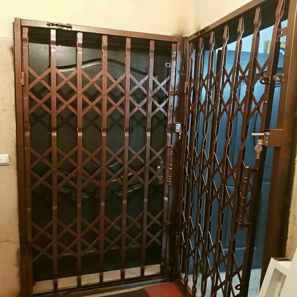 خرید درب حفاظ آکاردئونی قفل ضدبرش در استان گلستان