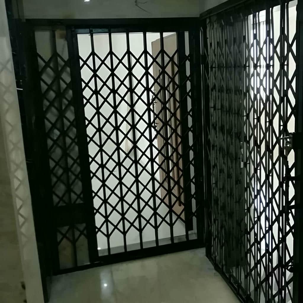فروش درب حفاظ آکاردئونی ریل استاندارد در کردان