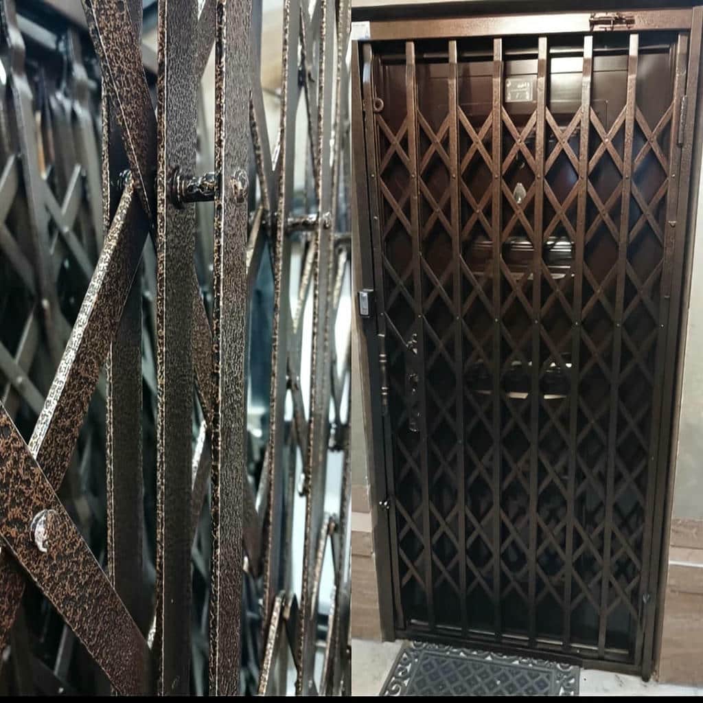 کارخانه درب حفاظ آکاردئونی ریل استاندارد در شهریار