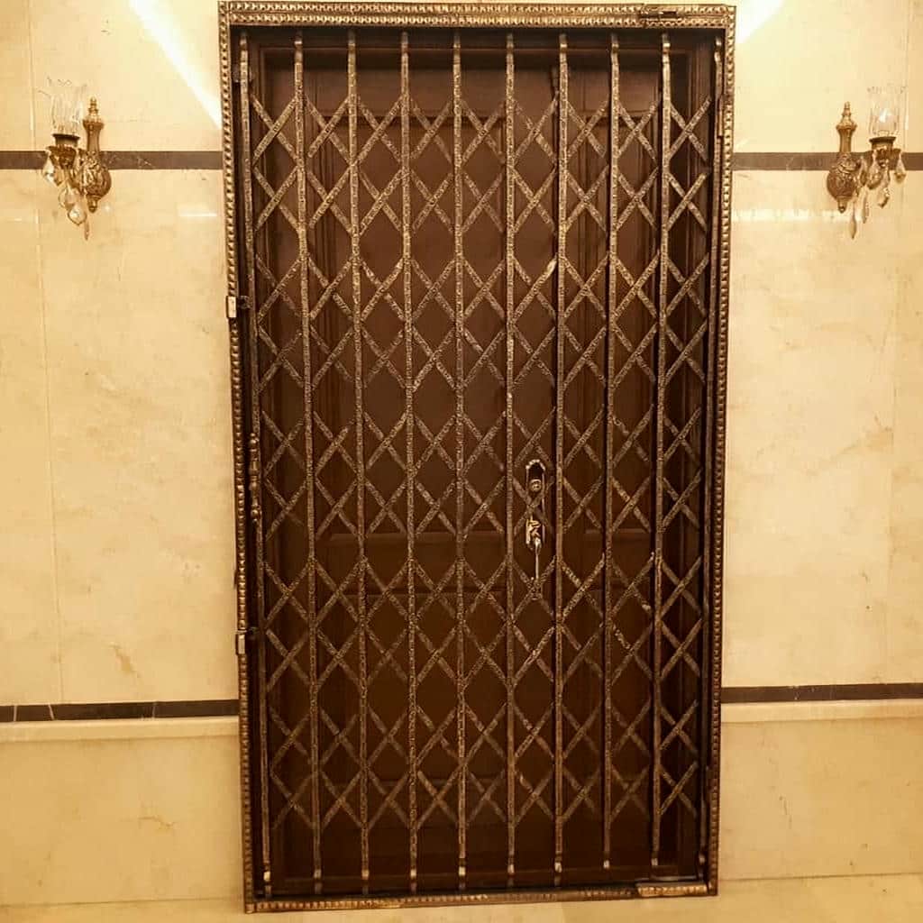 ساخت درب آکاردئونی طرح دار لوزی با ریل روان