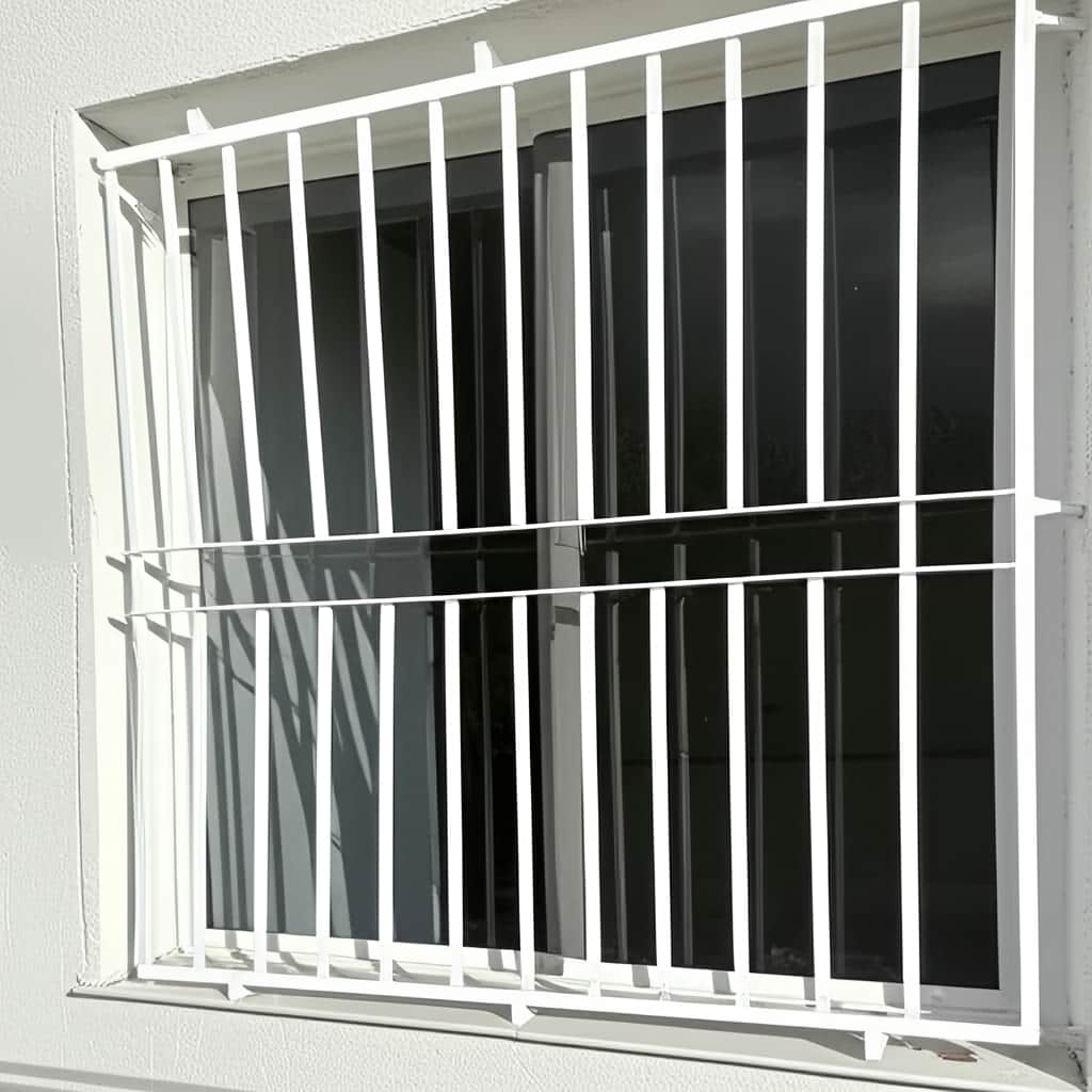 نصب نرده پنجره ساده پروفیلی روی دیوار مقاوم