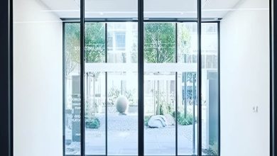 6 مدل درب شیشه ای لمینت اتوماتیک لابی