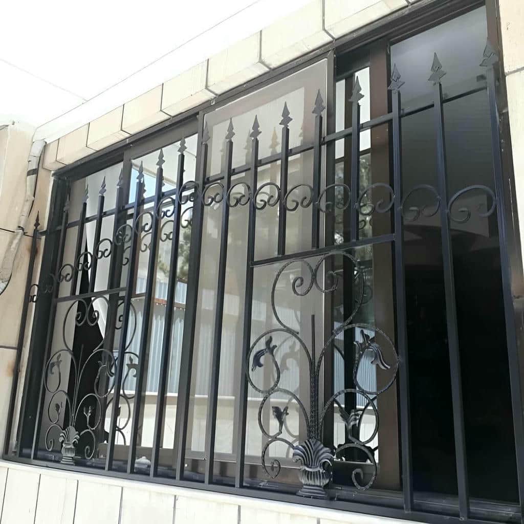 حفاظ پنجره رنگی کوره ای با قاب آهنی مقاوم
