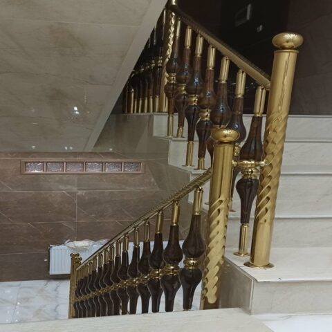 نرده استیل راه پله مدرن