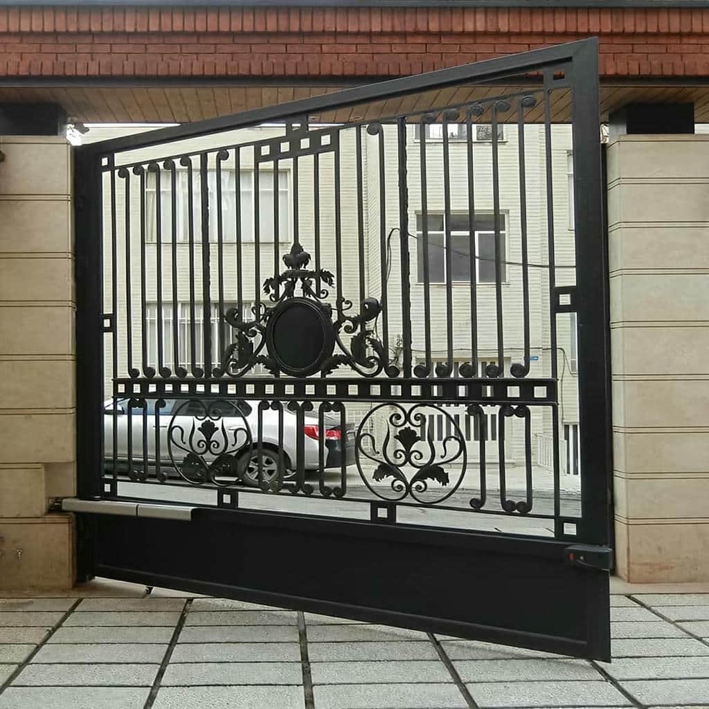 جک درب پارکینگ بی صدا کم تردد با بازوی فلزی مشکی