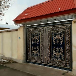درب ویلایی ورق پانچ با فریم فلزی مقاوم
