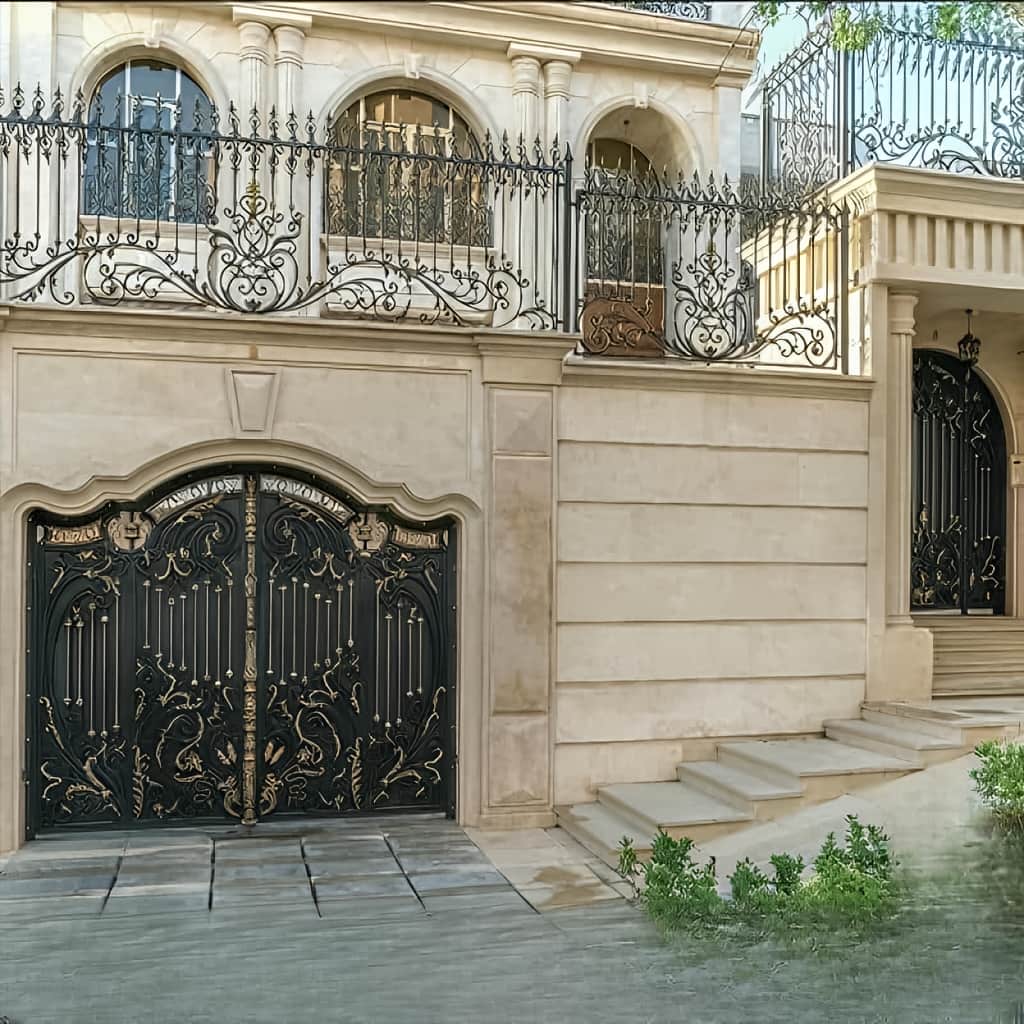 درب پارکینگ ساختمان چند واحدی با لولای تقویت شده