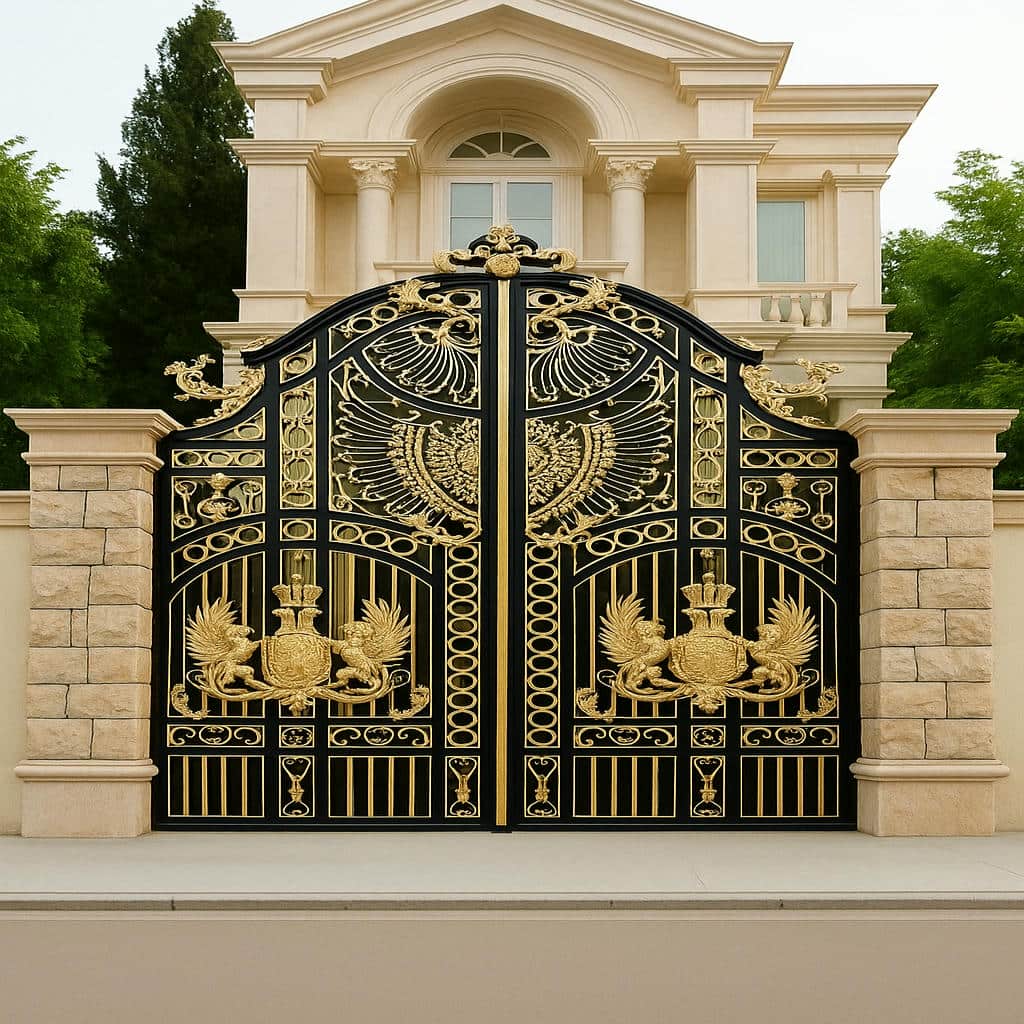 درب حیاط بزرگ پارکینگ مناسب مسیر عبور خودروهای بزرگ