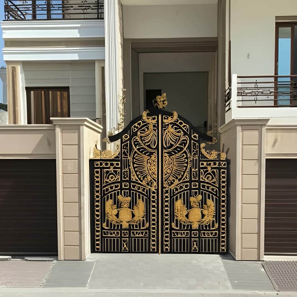 درب پارکینگ عریض ماشین رو با مدل ریلی محوطه