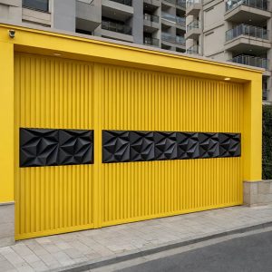10 طرح درب پارکینگ فرفورژه نمای رومی فاخر