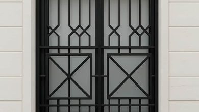 8 طرح حفاظ پنجره طرح دار لیزری