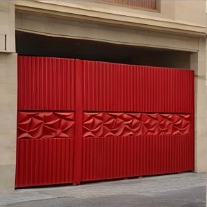 درب حیاط کشویی ریل زمینی با ریل تراز و حرکت روان