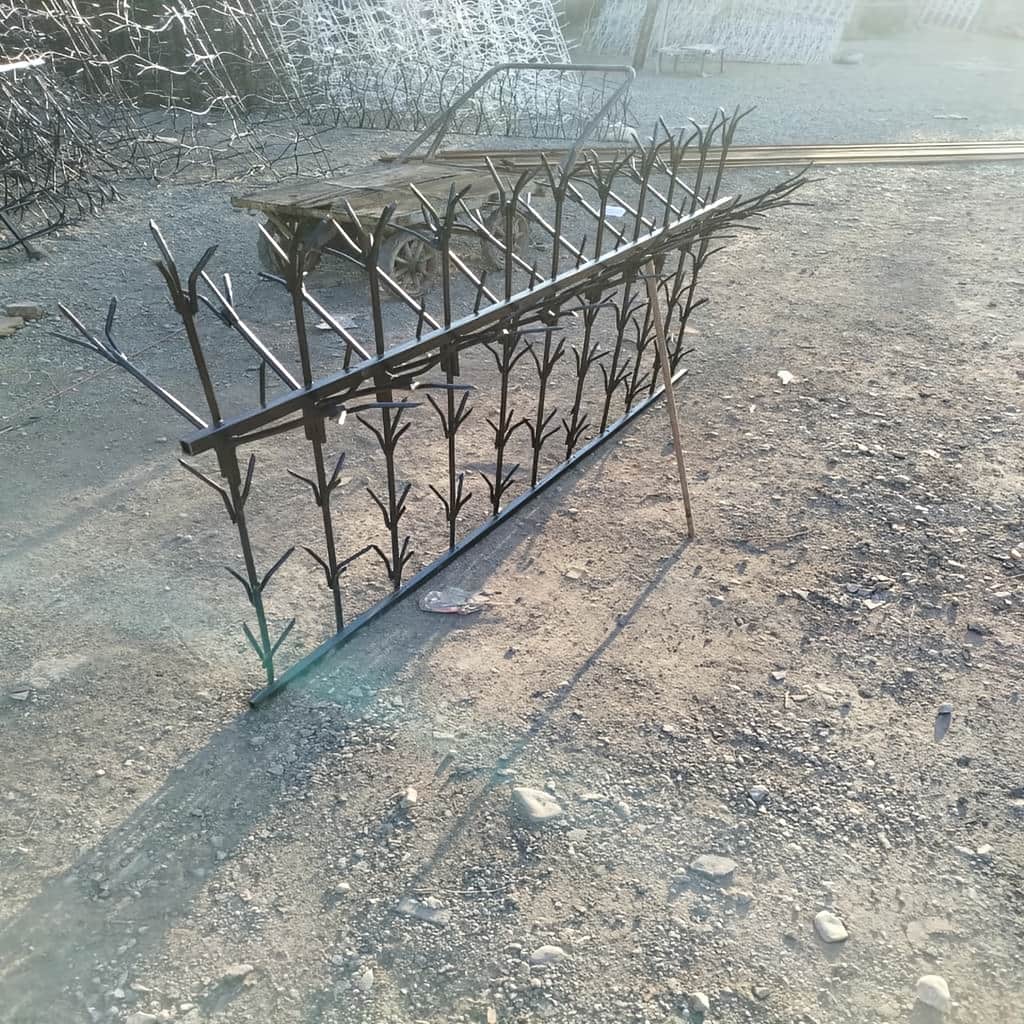 حفاظ دیوار سرنیزه ای با پوشش رنگی مقاوم