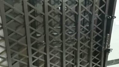 درب آکاردئونی آپارتمان فلزی کم عرض