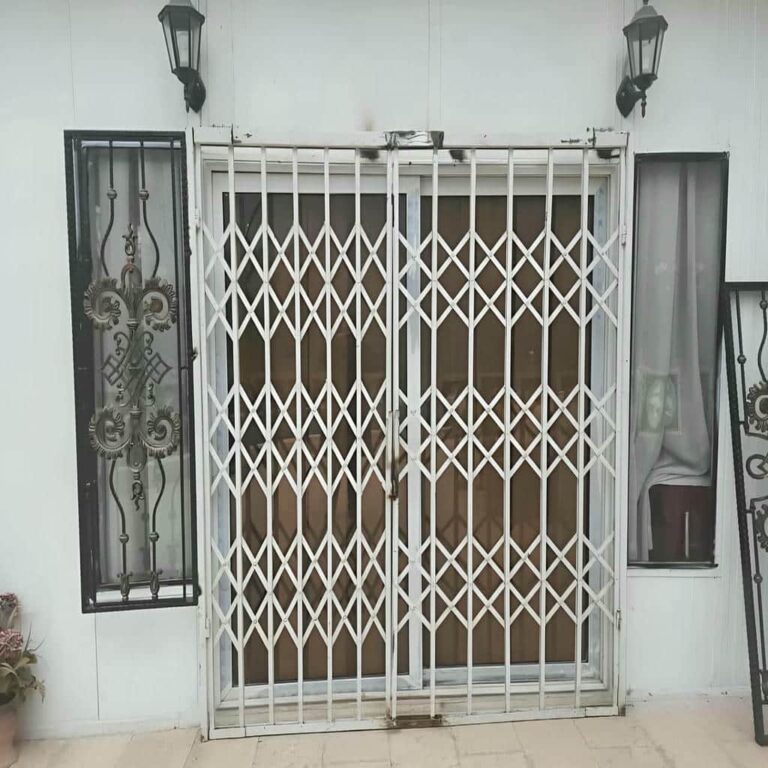 نرده آکاردئونی فلزی ورودی ساختمان نرده آکاردئونی فلزی ورودی ساختمان