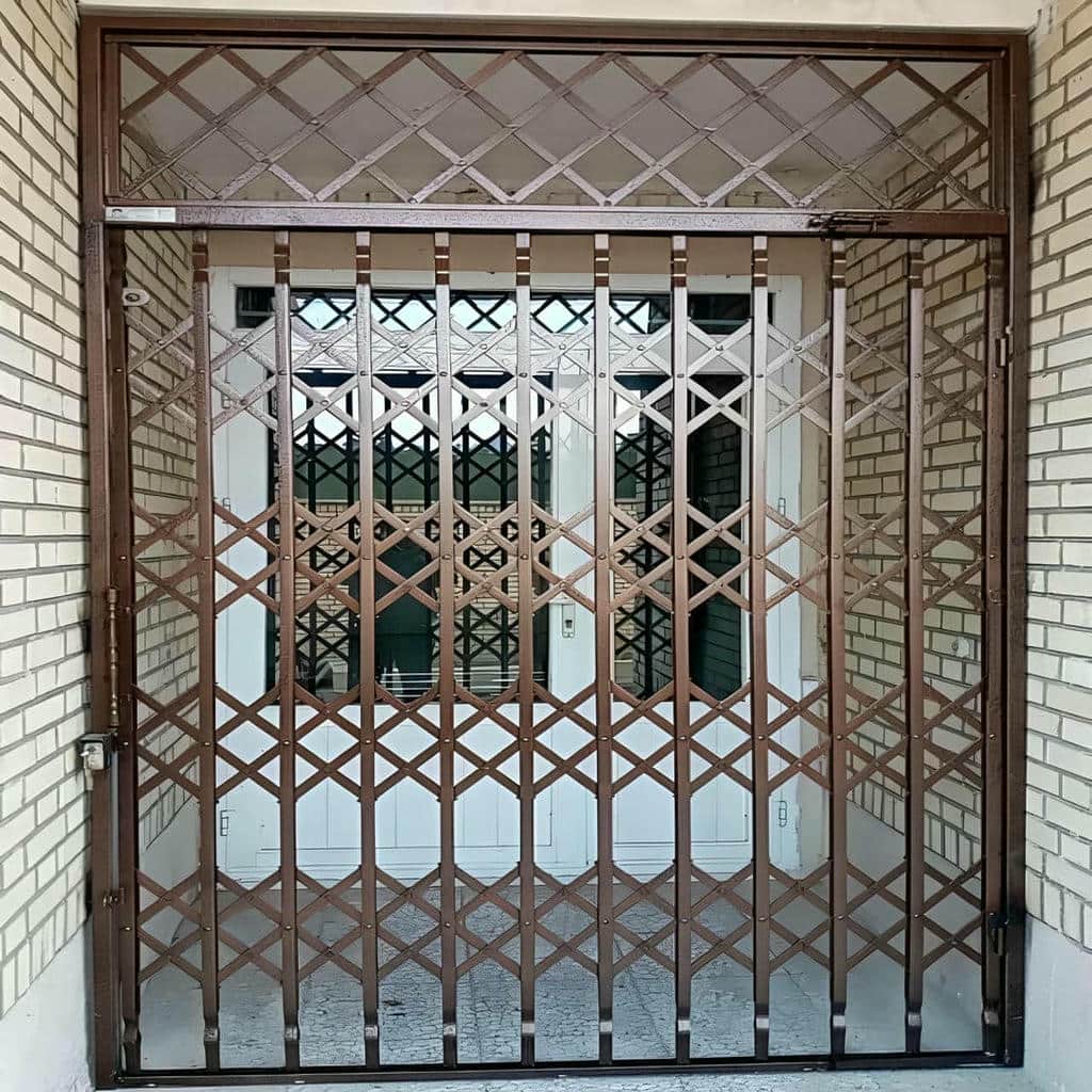 درب آکاردئونی ضد سرقت ساده فلزی