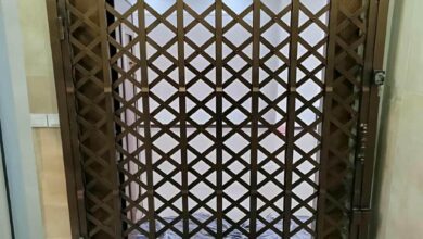 نرده آکاردئونی پروژه نوساز با ساختار فلزی مقاوم
