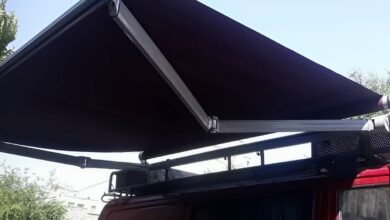 سایبان بازویی سفارشی برای دهانه بزرگ