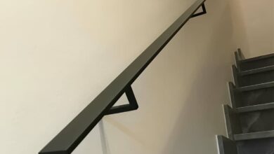نرده فلزی بالکن با طراحی ساده