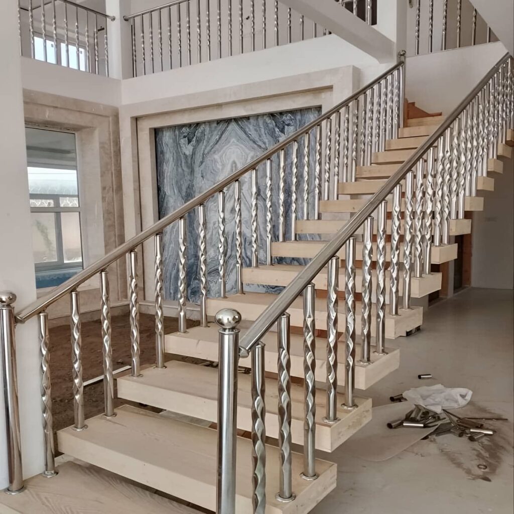 نرده استیل بالکن مدل مدرن