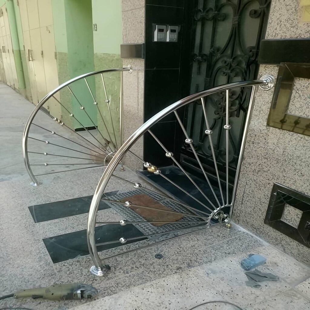 نرده استیل بالکن قطعات فلزی