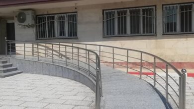 نرده استیل بالکن با طراحی مدرن