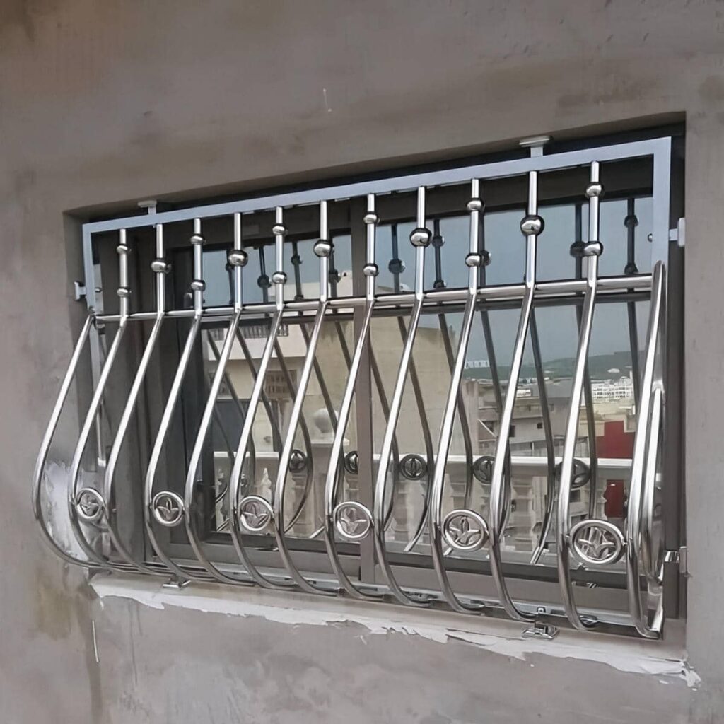 نرده پنجره با پوشش رنگ مقاوم