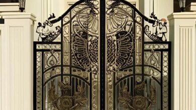 درب لاکچری حیاط فلزی با طراحی سفارشی