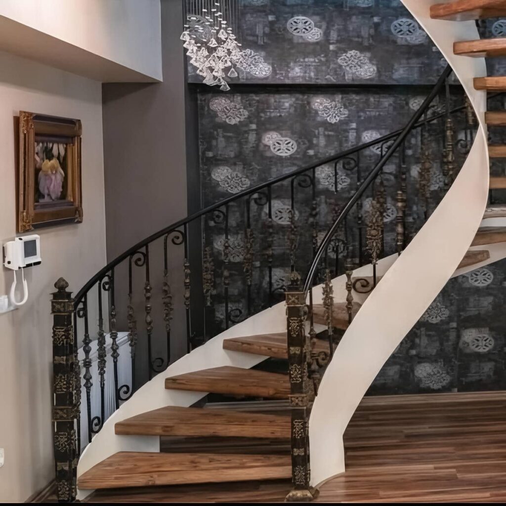 نرده فرفورژه بالکن جزئیات فلزی