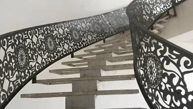نرده فرفورژه راه پله کلاسیک
