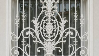 حفاظ پنجره گلنرده فرفورژه آهنی