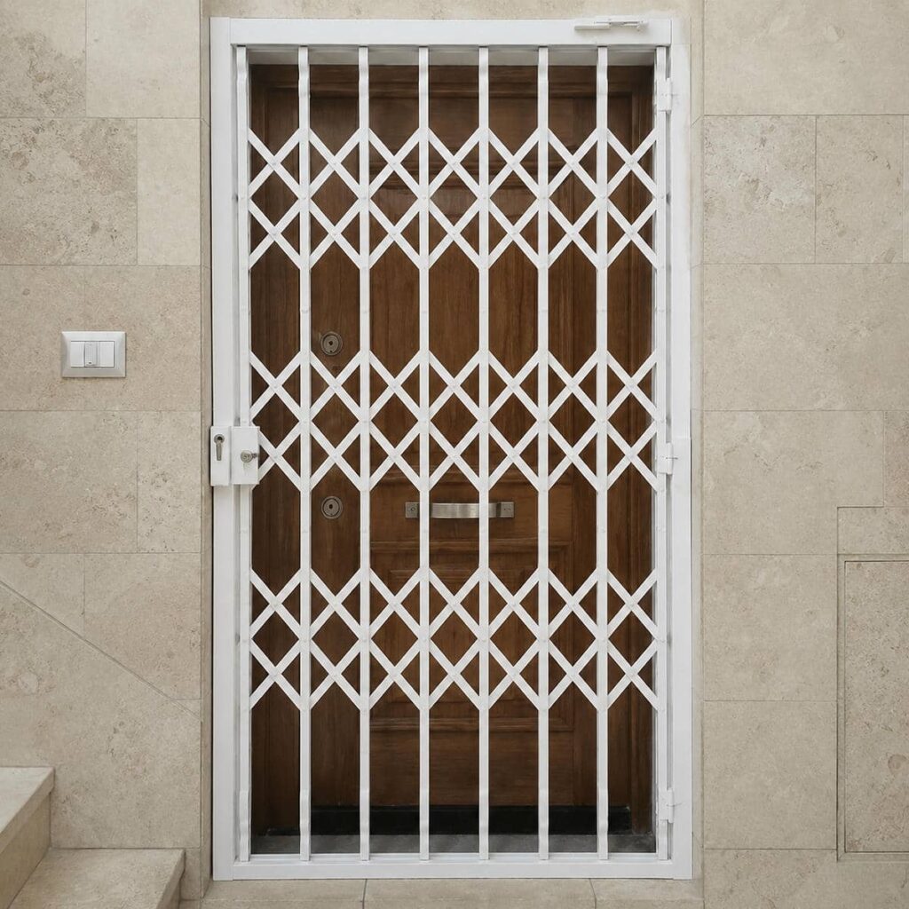 گارد درب آپارتمان فلزی برای دهانه بزرگ