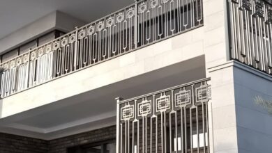 نرده بالکن فلزی با جوشکاری تمیز