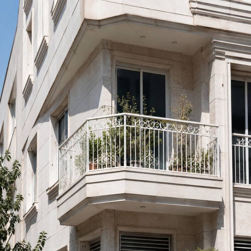 نرده چوبی راه پله پایه چوبی