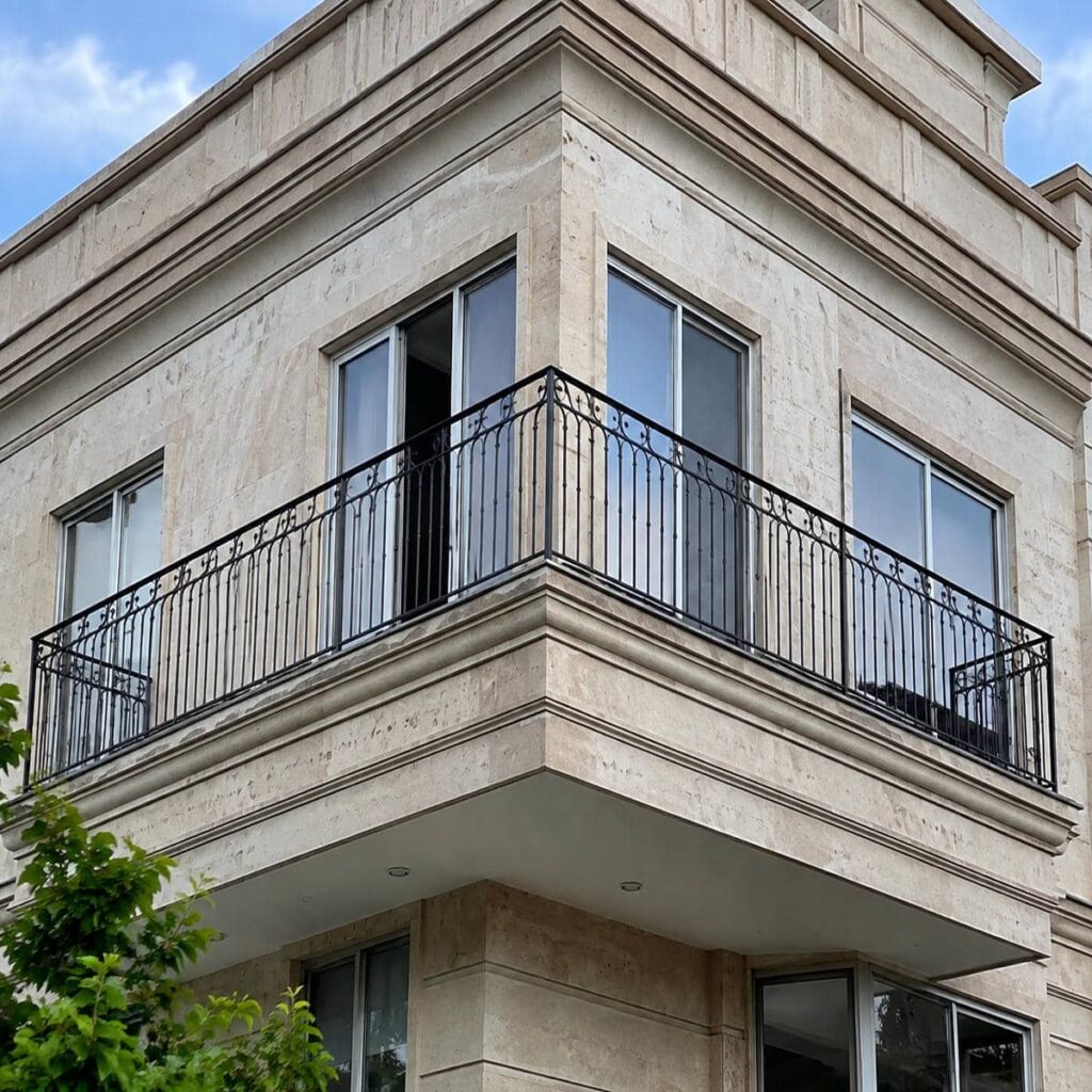 نرده بالکن آپارتمان مدل مدرن ساختمان