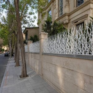 حفاظ دیوار فلزی شاخ گوزنی روی ساختمان مسکونی