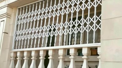 حفاظ پنجره آهنی سفارشی با ساختار فلزی