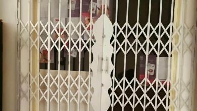 حفاظ پنجره متحرک فلزی در نمای ساختمان