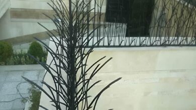 نرده دیوار حیاط سفارشی فلزی